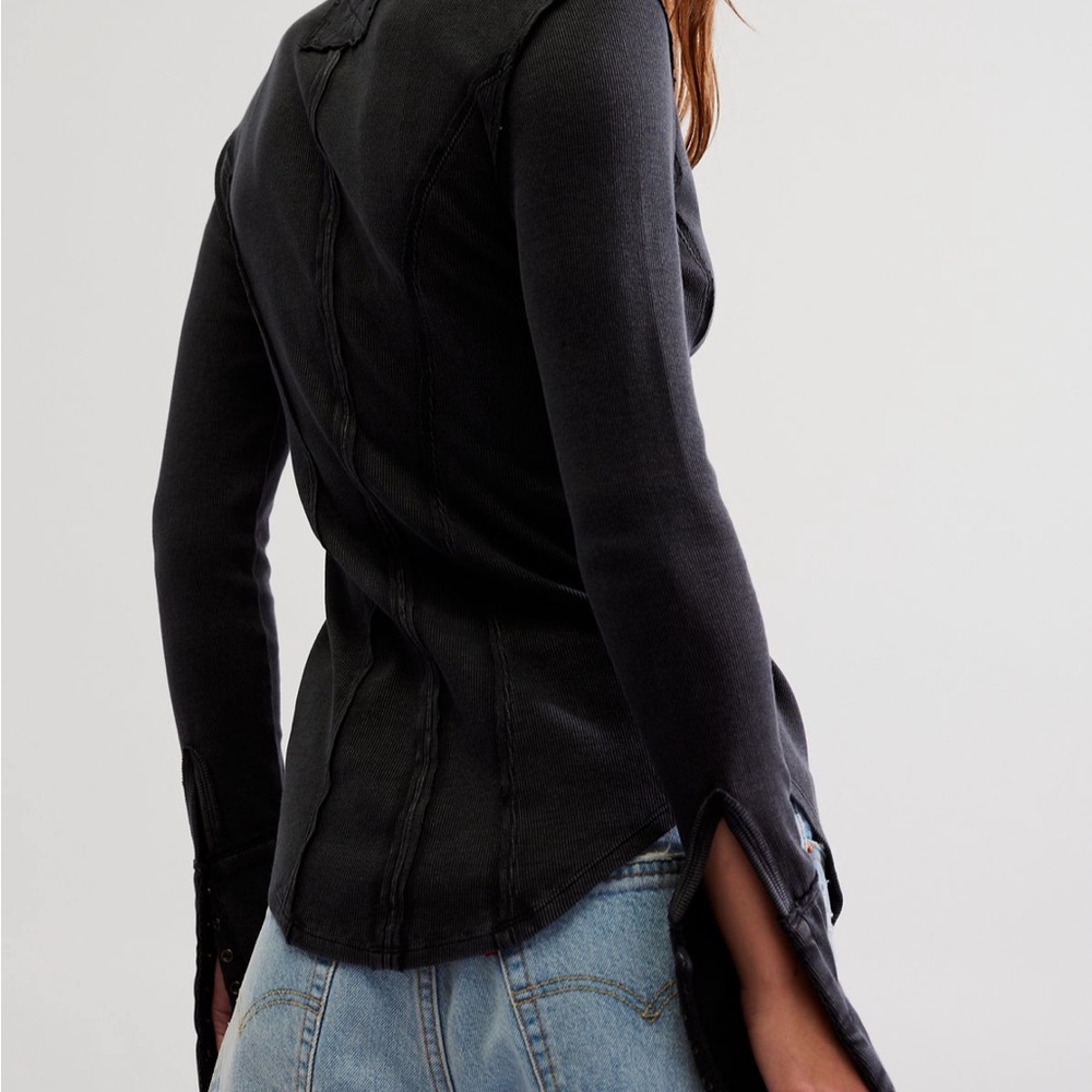 We The Free Black Dropping Tears Shirting - Picture 2 of 6
